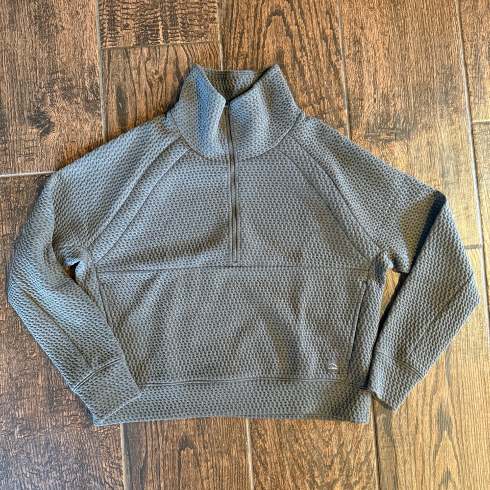 L.L. Bean Textured Pullover 1/2 zip Sweater
